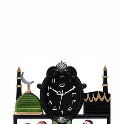 Attractionz Black & White Oval Textured Contemporary Wall Clock-image-103