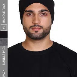 Gajraj Unisex Pack Of 2 Cotton Slouchy Beanie-15