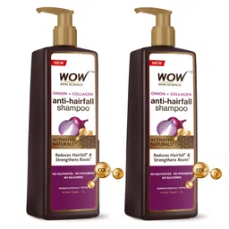 WOW SKIN SCIENCE Set Of 2 Anti-Hairfall Shampoo With Onion & Collagen - 1L Each-2
