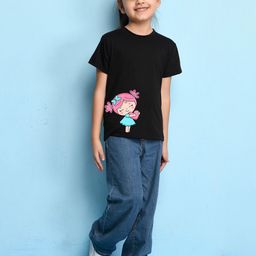 NUSYL Girls Graphic Printed Round Neck T-shirt-image-60