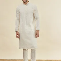 Manyavar Ethnic Motifs Embroidered Sequinned Kurta with Churidar-image-43