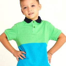 Cherry Crumble Boys Multicolor Color Block Shades Of Seas Polo T-shirt-picture-25