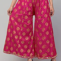 Trend Level Women Ethnic Motifs Printed Flared Knitted Palazzos-picture-37