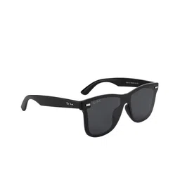 Ted Smith Unisex Black Lens & Black Wayfarer Sunglasses with Polarised and UV Protected Lens-6