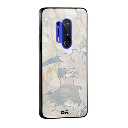 DailyObjects Grey & Blue Marble Leaves OnePlus 8 Pro Glass Case-image-40