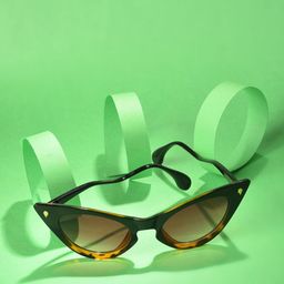 HAUTE SAUCE by Campus Sutra Women Brown Lens & Brown Cateye Sunglasses with UV Protected Lens-image-61
