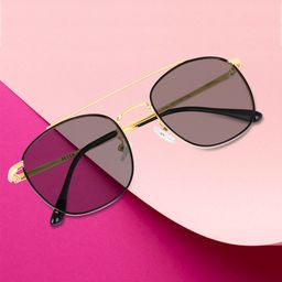 Peter Jones Eyewear Unisex Square Sunglasses With Polarised Lens PO-N730GD-D-12