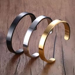 KARISHMA KREATIONS Set Of 3 Stainless Steel Cuff Bracelet-28