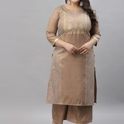 Sztori Ethnic Motifs Printed Regular Kurta with Palazzos-image-14