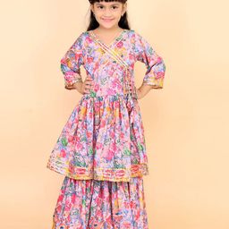 BAESD Girls Floral Printed A-Line kurta With Palazzo-image-91