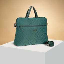 Forever Glam by Pantaloons Geometric Textured Quilted Detailed Structured Handheld Bag-54