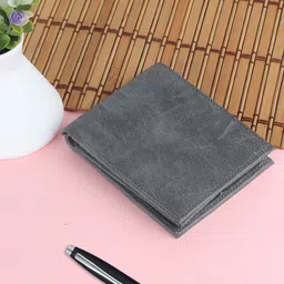 ZEVORA Men Textured Leather Two Fold Wallet-7