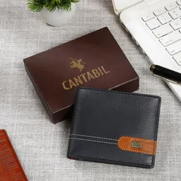 Cantabil Men Textured Leather Two Fold Wallet-picture-38