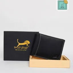 WILD EDGE Men Black Leather Two Fold Wallet-image-80