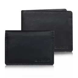 CALFNERO Men Black Leather Two Fold Wallet-image-47