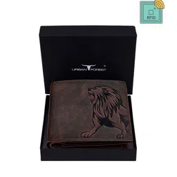 URBAN FOREST Men Brown Animal Printed Leather Two Fold Wallet-34