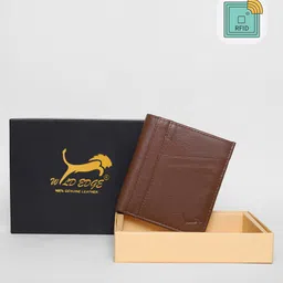 WILD EDGE Men Brown Leather Two Fold Wallet-12