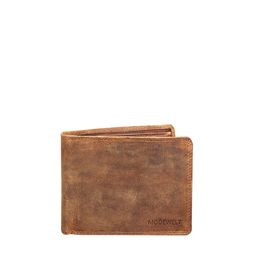Modewelt Men Brown Leather Two Fold Wallet-image-10