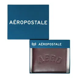 Aeropostale Men Typography Textured Leather Two Fold Wallet-picture-40