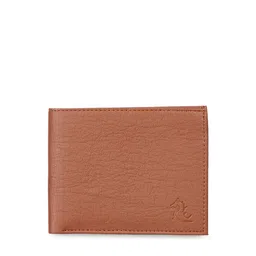 Kara Men Tan Brown Textured Two Fold Wallet-5