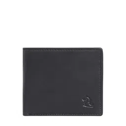 Kara Men Black Genuine Leather Solid Two Fold Wallet-picture-16