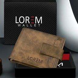 LOREM Men Textured Kiss Clasp Two Fold Wallet-31