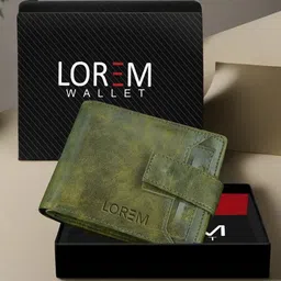 LOREM Men Textured Two Fold Wallet-40