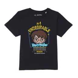 Harry Potter by Wear Your Mind Boys Navy Blue & Yellow Printed Pure Cotton T-shirt-picture-24