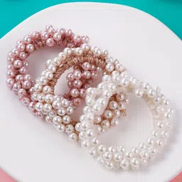 OOMPH  Set of 3 Embellished Ponytail Holders-64
