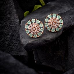 Saraf RS Jewellery Gold Plated Classic Studs Earrings-1
