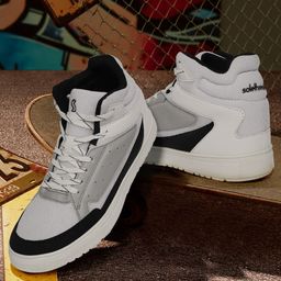 SOLETHREADS REBEL Men PINNACLE Mid Top Colourblocked Comfort Insole Anti Skid Sole Sneakers-46