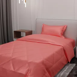 Stoa Paris Date Night Collection Red Solid AC Room 150 GSM Single Bed Comforter-image-14