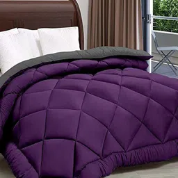 RF RELAXFEEL Purple & Grey Heavy Winter 233 GSM Double Bed Quilt-image-43