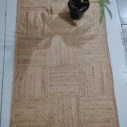 AaHo Decor Beige Jute Rug Tile Traditional Braided Carpet-22