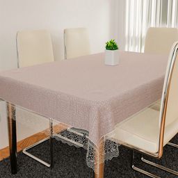 Kuber Industries Beige Printed 6 Seater Dining Table Cover-57