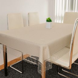 Kuber Industries Gold-Toned Printed 6 Seater Dining Table Cover-30