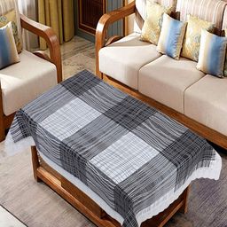 Kuber Industries Grey & White Printed 4-Seater Table Cover-16
