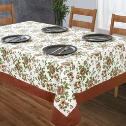 SHADES of LIFE Brown Printed Pure Cotton Table Covers-25