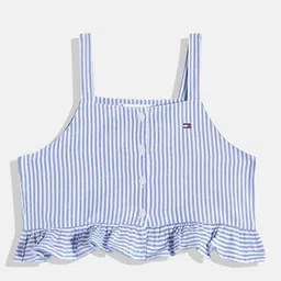 Tommy Hilfiger Girls Striped Top with Ruffle Detail-image-39