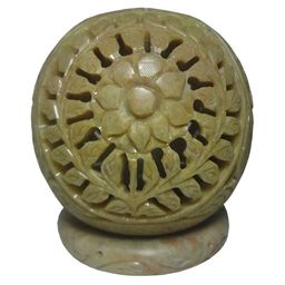 Avinash Handicrafts Beige Textured Ball shape Candle Holder-image-13