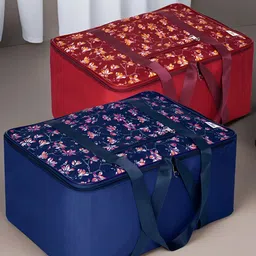 Kuber Industries Navy Blue & Maroon 2 Pieces Multi-Utility Organisers-53