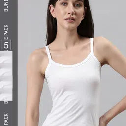 DIXCY SCOTT Slimz Pack Of 5 Cotton Camisoles-image-19
