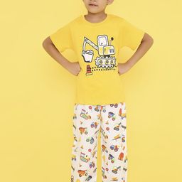 Knitting Doodles Unisex Kids Printed Night suit-image-11