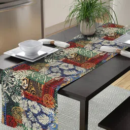 Alina decor Red & Blue Digital Printed Table Runner-1