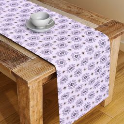 Alina decor Black & Purple Digital Printed Table Runner-24