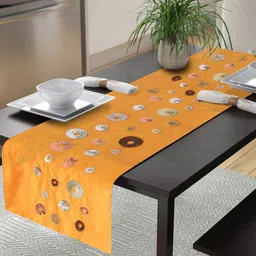 Alina Decor Yellow Hand Embroidered Table Runner-33