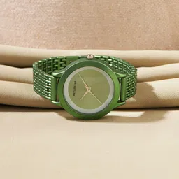 WATCHSTAR Steel Watch Women Textured Dial & Stainless Steel Straps Analogue Laxi GreenDL-image-38