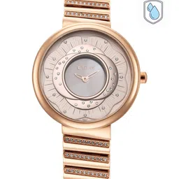 Titan Women Rose Gold-Toned Mother of Pearl Dial Bracelet Style Straps Analogue Watch-image-68