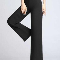 BROADSTAR Women Relaxed Straight Leg Loose Fit High-Rise Trousers-picture-43