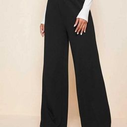 BROADSTAR Women Relaxed Straight Leg Loose Fit High-Rise Easy Wash Trouser-picture-47
